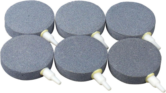 Air Stone Fish Tank Bubbler Aquarium Disc Oxygen Differ for Hydroponics Aerators Pump (2-3/8 (6 pcs))