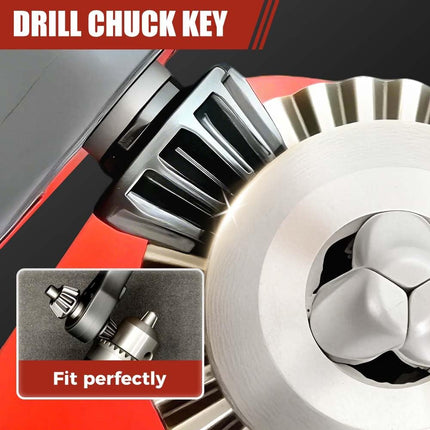 2 In 1 Drill Chuck Ratchet Spanner, 2026 New Drill Chuck Ratchet Wrench With 3 Interchangeable Magnetic Heads and Non-slip Handle, Compatible with Most Electric Drills and Power Tools (3 pcs)
