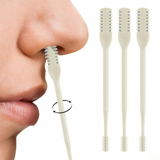 Nasal Hair Cutter 2025 Double-Sided Nose Hairs Removal Manual 360 Degree Rotating Nostril Hair Removal
