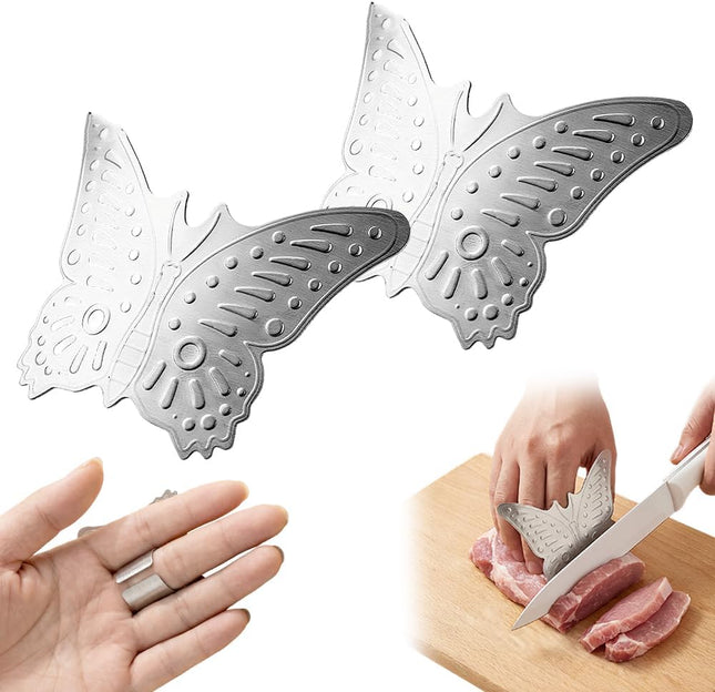 Stainless Steel Finger Guard 2026 Upgrade Finger Protector for Cutting Cute Butterfly & Bear Styles