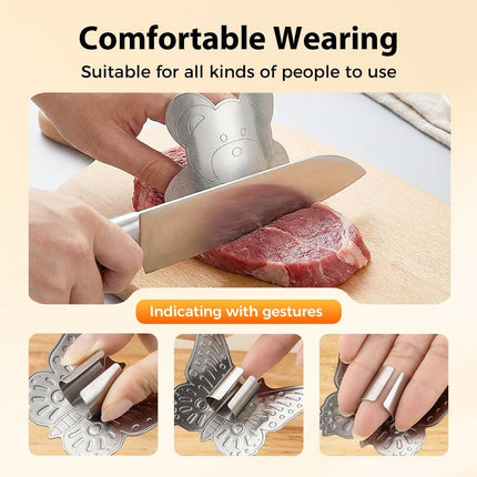 Stainless Steel Finger Guard, 2026 Upgrade Finger Protector for Cutting, Cute Butterfly & Bear Styles Safe Slicing Tool for Chopping Dicing Kitchen Food Prep (Butterfly-2PCS)