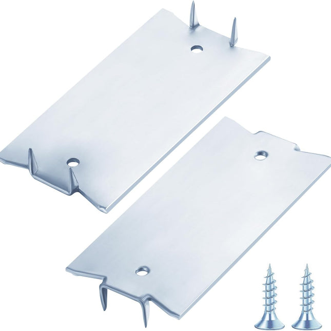 (30 pcs) Zinc 1.5X3 Inch 16-Gauge Anti-Nail Protection Plate Shield, Nail Plate for Wood Studs, Steel Cable Wire Protector Plate with Sharp Pointed Prongs for Protection Plumbing and Wiring