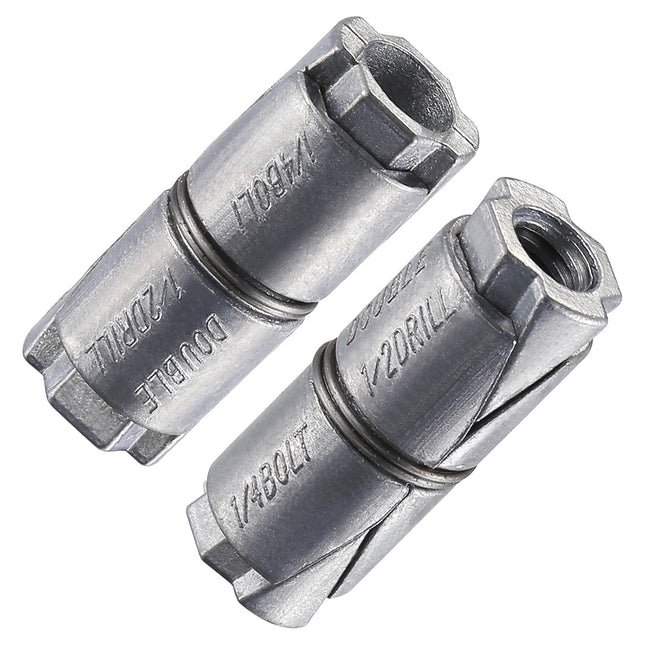 (25 pcs) 1/4x1-1/4 Outer diameter1/2 Double Expansion Anchor Zinc Plated Double Expansion Shield