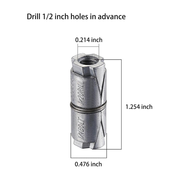 (25 pcs) 1/4x1-1/4 Outer diameter1/2 Double Expansion Anchor Zinc Plated Double Expansion Shield – product detail