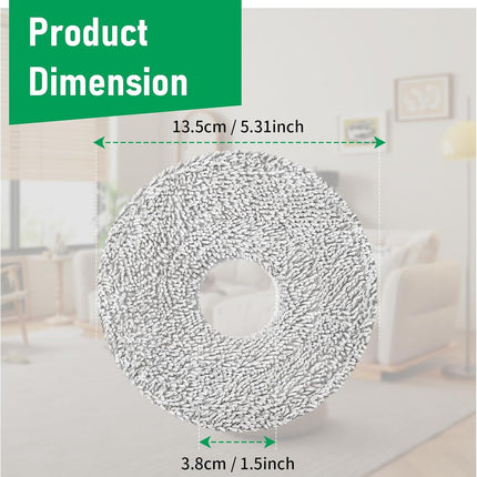 12 Pack Replacement Mop Pads for Dreame L40 Ultra/X40 Ultra/X50 Ultra/L50 Ultra/L10S Ultra/ L10s Pro Ultra Heat/L10S Ultra Gen2/L40S Ultra/X30 Ultra/L10 Ultra Robot Vacuum, Washable Replacement Pads