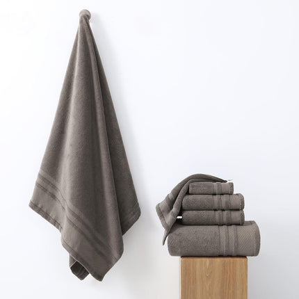 6 Piece Brown Bath Towels Set – 100% Cotton Towels Set for Bathroom, Hotel Collection | 700 GSM, Absorbent & Quick-Dry Towel Sets with 2 Bath Towels, 2 Hand Towels, 2 Washcloths, Brown Towels