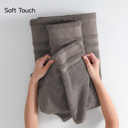 6 Piece Brown Bath Towels Set – 100% Cotton Towels Set for Bathroom, Hotel Collection | 700 GSM, Absorbent & Quick-Dry Towel Sets with 2 Bath Towels, 2 Hand Towels, 2 Washcloths, Brown Towels