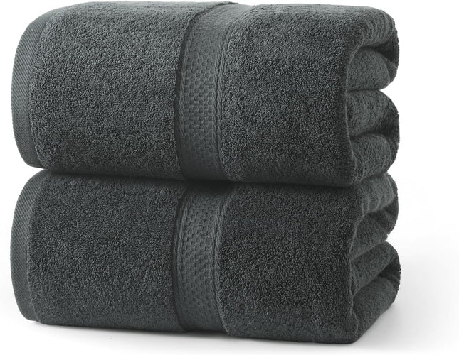 Cotton Bath Sheets Set of 2-70 x 35 Extra Large Soft Bath Towel for Adults V1258-DP02-F-494