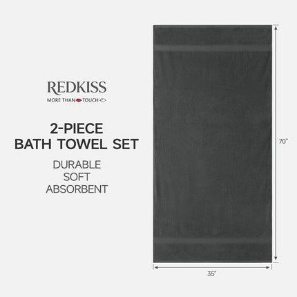 Cotton Bath Sheets Set of 2-70" x 35" Extra Large Soft Bath Towel for Adults, Absorbent & Lightweight, Fluffy, Quick Drying Shower Towels for Bathroom, Pool, Yoga & Daily e, Grey