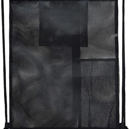 Heavy Duty Mesh Drawstring bag for Soccer Ball，Beach Toys -Drawstring Backpack Sports Gym Bag