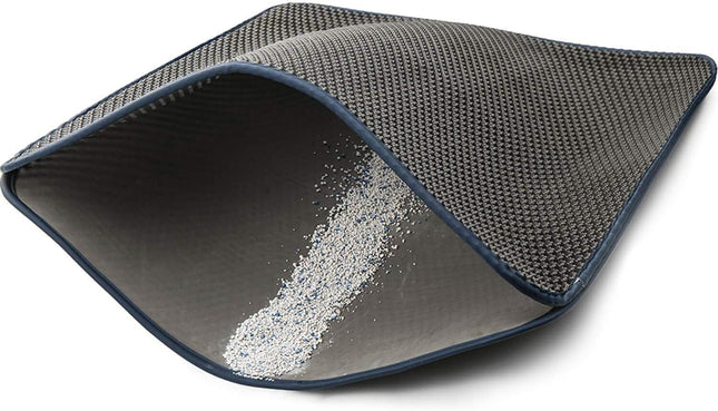 Cat Litter Mat Kitty Litter Trapping Mat Honeycomb Double Layer Mats No Phthalate Urine Waterproof