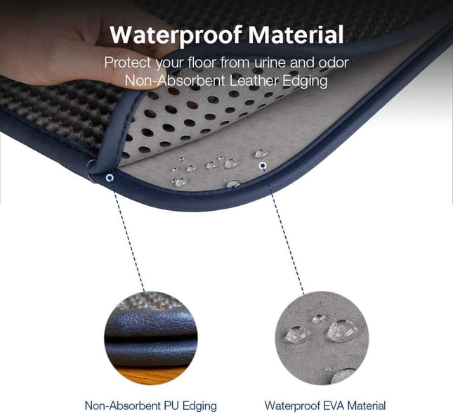 Cat Litter Mat Kitty Litter Trapping Mat Honeycomb Double Layer Mats No Phthalate Urine Waterproof – product detail