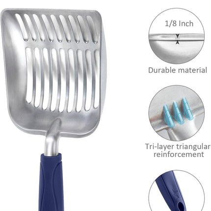 Dual Size Cat Litter Scooper Combo Set for Easy Cleanup