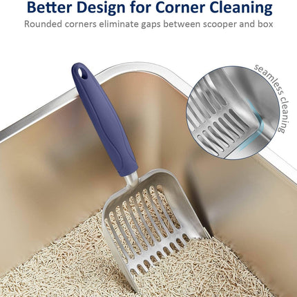 Dual Size Cat Litter Scooper Combo Set for Easy Cleanup