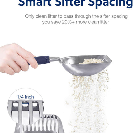Litter Shovel & Dual-Sided Pet Grooming Comb Set