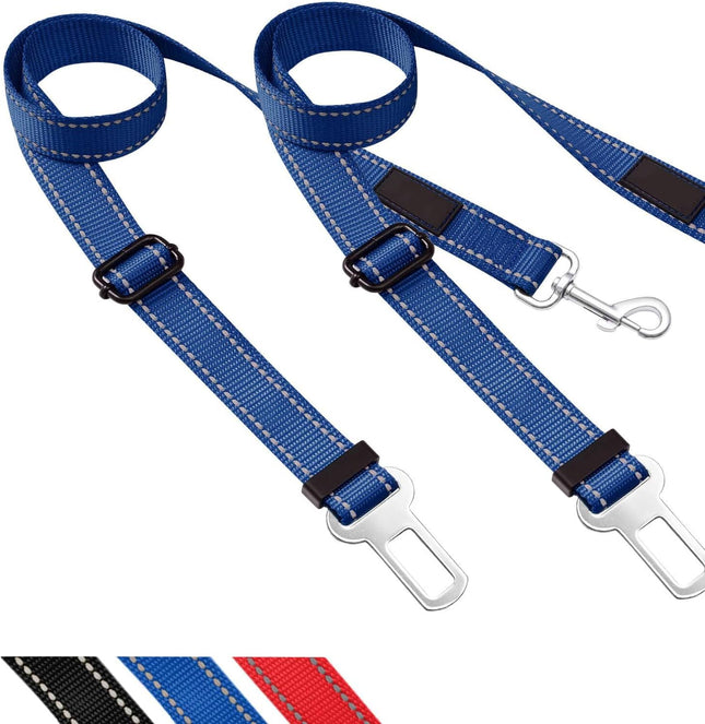 Dogs Cats Car Seat Belts 2 Packs Vehicle Harness Pets Safety Seatbelts Elastic Adjtable Compatibility