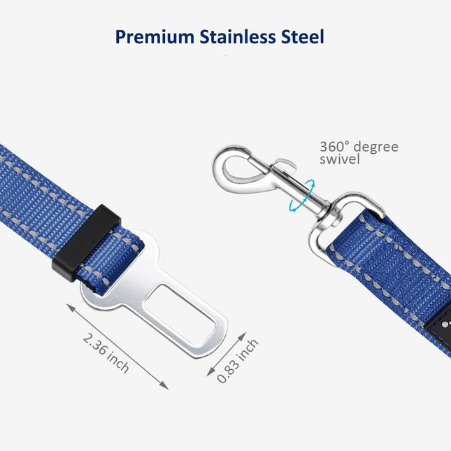 Dogs Cats Car Seat Belts 2 Packs Vehicle Harness Pets Safety Seatbelts Elastic Adjtable Compatibility – product detail