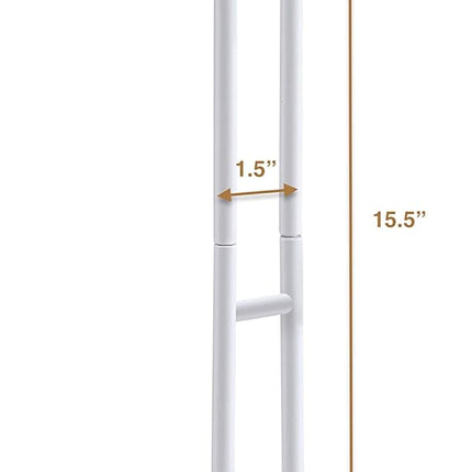 Heavy Gauge Toilet Paper Holder Stand – Freestanding Tissue Roll Storage for 3 Rolls – Durable Steel with Rt-Resistant White Finish – Easy Assembly with Tools Included