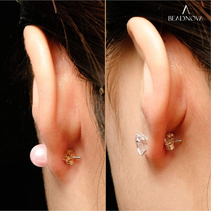 14K Gold 925 Sterling Silver Earring Backs Pierced Earring Backing Hypoallergenic Butterfly Ear Stud Backs for Studs (6 pcs 14K Gold, 6 pcs 925 Sterling Silver)