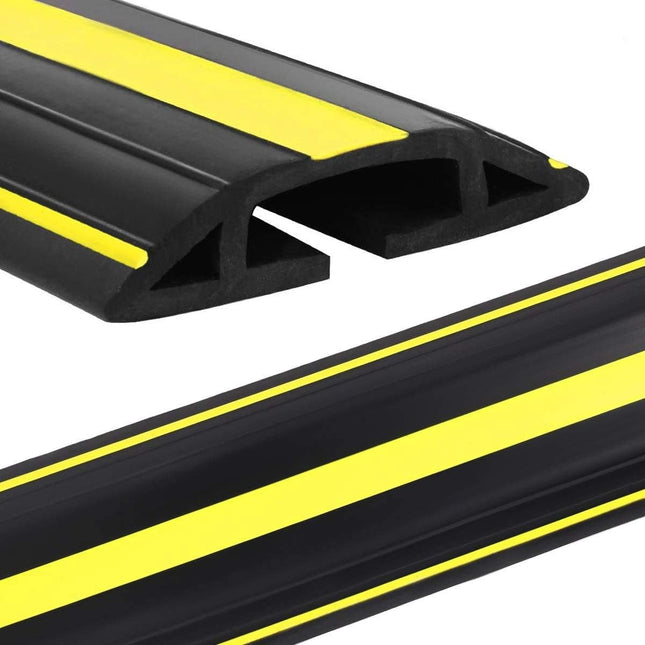 10 ft Floor Cable Cover Protector Heavy Duty PVC Duct Easy to Unroll Prevent Trip Hazard for Home Office or