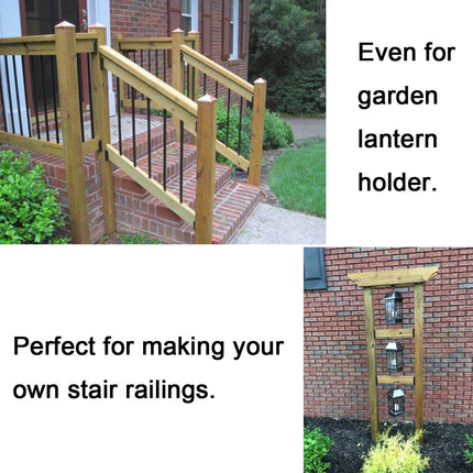 20pcs Deck Railing Brackets Connectors for 2x4 Railing Wood Post with 120pcs Wood Screws