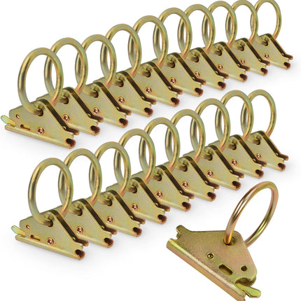 20pcs Steel E-Track O Ring Tie-Down Anchors, Secure Cargo in Enclosed/Flatbed Trailers, Trucks, Load Limit of 1500lb