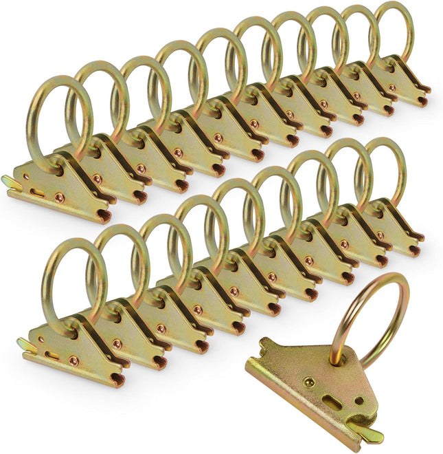 20pcs Steel E-Track O Ring Tie-Down Anchors Secure Cargo in Enclosed/Flatbed Trailers Trucks Load Limit of