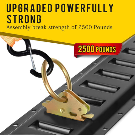 20pcs Steel E-Track O Ring Tie-Down Anchors, Secure Cargo in Enclosed/Flatbed Trailers, Trucks, Load Limit of 1500lb