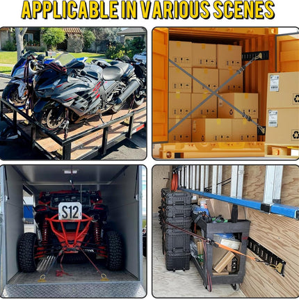 20pcs Steel E-Track O Ring Tie-Down Anchors, Secure Cargo in Enclosed/Flatbed Trailers, Trucks, Load Limit of 1500lb