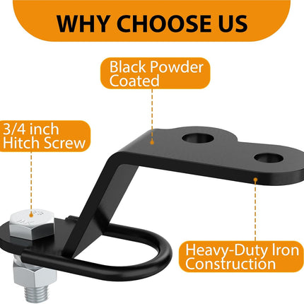 ATV/UTV Three-Way Hitch, Heavy Duty Universal ATV Hitch Attachments, 3000lbs Maximum Load