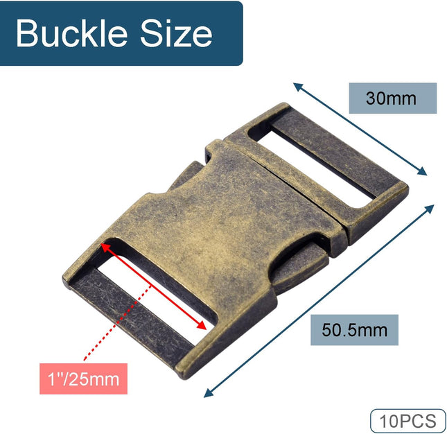 CooBigo 10 Pack Bulk Dog Collar Hardware Metal Buckle 1 inch Webbing Backpack Buckle Replacement Backpack – product detail