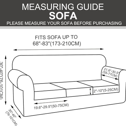 4 Pieces Stretch Couch Cover Sofa Cover Washable Sofa Slipcover with Individual Seat Chion for 3 Chion Couch Sofa Pet Friendly(Sofa, Beige)