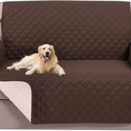 UNICE Home Reversible Sofa Cover Bundle Loveseat Cover(Sofa+Loveseat Small, Coffee)