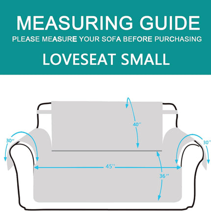 UNICE Home Reversible Sofa Cover Bundle Loveseat Cover(Sofa+Loveseat Small, Coffee)
