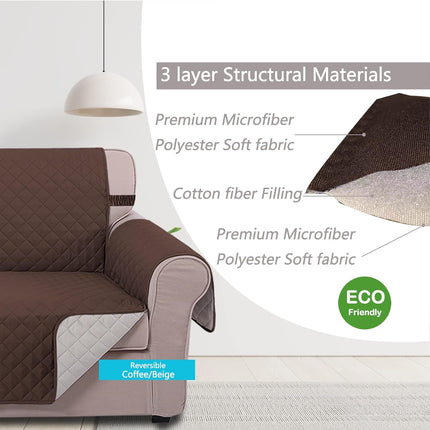 UNICE Home Sofa Cover Bundle Loveseat Cover Chair Cover (Sofa+Loveseat+Chair, Coffee)