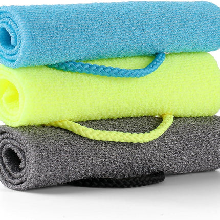 3 Pcs Exfoliating Net Sponge Body Scrubber Bath Towel