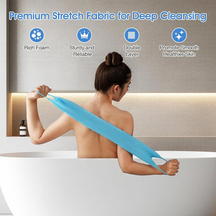 3 Pcs Exfoliating Net Sponge Body Scrubber Bath Towel