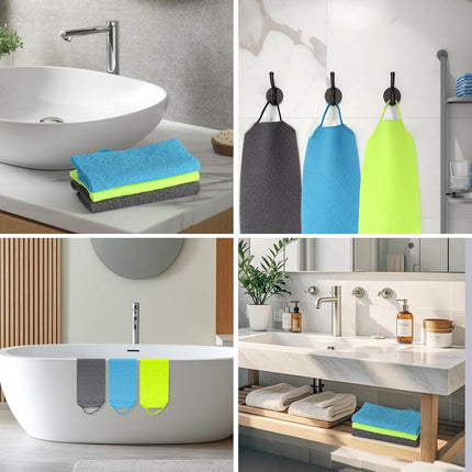 3 Pcs Exfoliating Net Sponge Body Scrubber Bath Towel