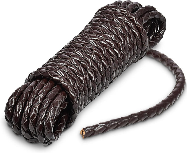 4mm 5.46yard Genuine Round Leather Cord for Jewelry Making 20 Pack 4mm Hole Magnetic Clasps
