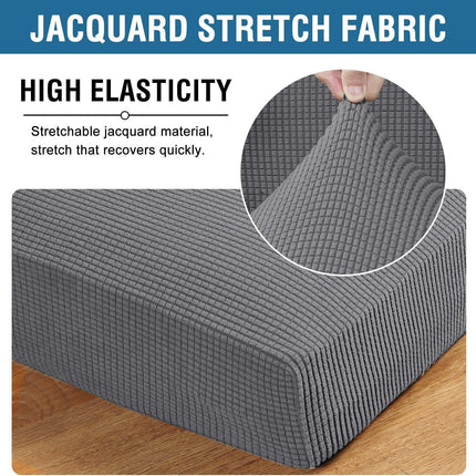 Super Stretch Individual Seat Chion Covers Sofa Covers Couch Chion Cover Slipcover Sets Thick Jacquard Textured Twill Fabric (3 Piece Sofa Chion Covers, Grey)