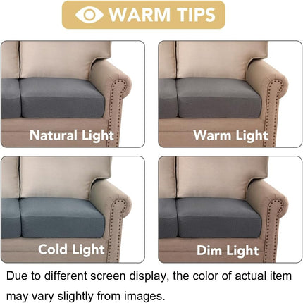 Super Stretch Individual Seat Chion Covers Sofa Covers Couch Chion Cover Slipcover Sets Thick Jacquard Textured Twill Fabric (3 Piece Sofa Chion Covers, Grey)