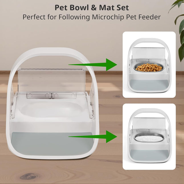 Stainless Steel Bowl for Automatic Microchip Cat Pet Feeder Sealing Ring Design for Keeping Food – product detail
