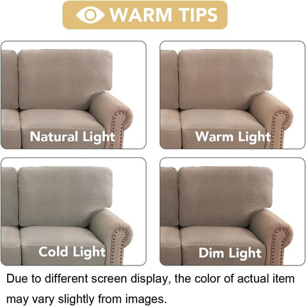 Multi-Pieces Sofa Covers Stretch Couch Covers Form Fitted Seats and Back Chions Covers (3 Seat Covers Pl 3 Back Cion Covers, Bon 2 Armrest Covers), Sand
