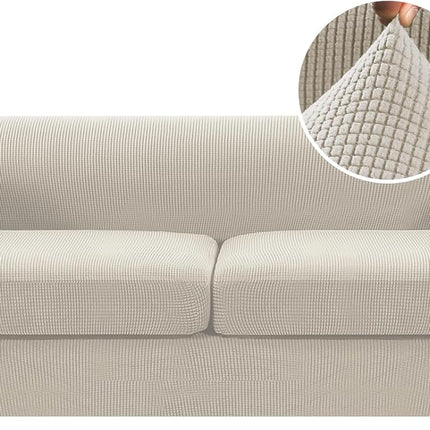 3 Pieces Stretch Chesterfield Sofa Covers for 2 Chion Couch Mid Century Deep Seat Slip Covers for Sofas/Couches with Elastic Bottom Thicker Jacquard Fabric(Medium-XL Sofa, Island Fossi)