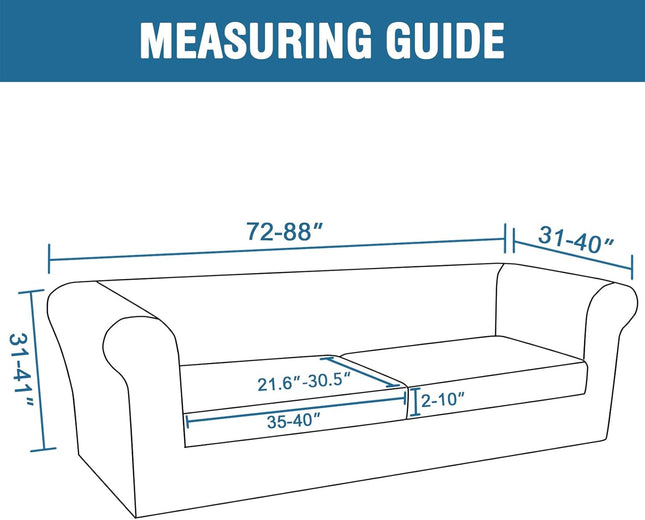 3 Pieces Stretch Chesterfield Sofa Covers for 2 Chion Couch Mid Century Deep Seat Slip – product detail