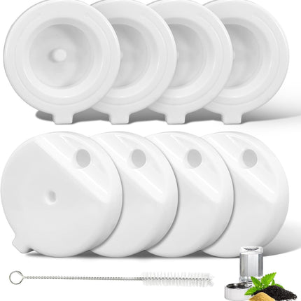 8Pcs Gravity Pet Water Fountain Filters, Automatic Pet Waterer Replacement Filters for 3.6L/4.6L/6L/8L Dog Water Dispenser(8 Filters with 1Brush)