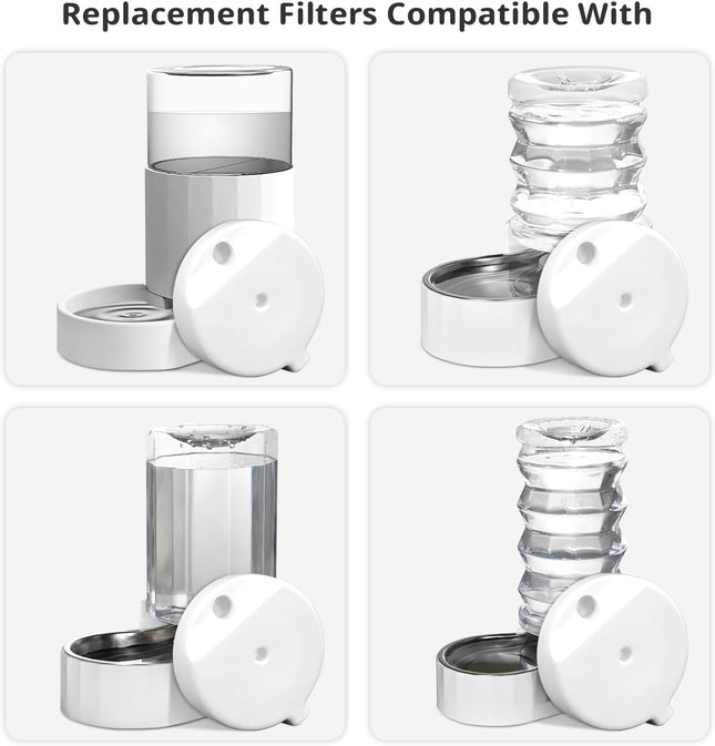 8Pcs Gravity Pet Water Fountain Filters Automatic Pet Waterer Replacement Filters for 3.6L/4.6L/6L/8L Dog – product detail