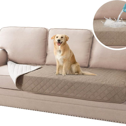 Couch Cover for Dogs Washable 100% Waterproof Sofa Chion Cover Dog Bed Cover Non-Slip Pet Blanket for Sofa Chion Protector, 35" x 74", Khaki
