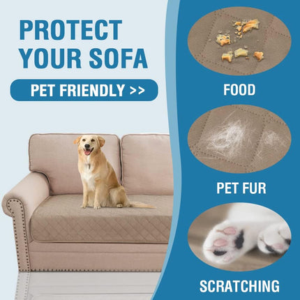 Couch Cover for Dogs Washable 100% Waterproof Sofa Chion Cover Dog Bed Cover Non-Slip Pet Blanket for Sofa Chion Protector, 35" x 74", Khaki