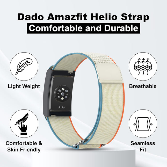 Nylon Replacement Band Compatible with Amazfit Helio Strap Adjtable Breathable Sport Wristband for Fitness – product detail